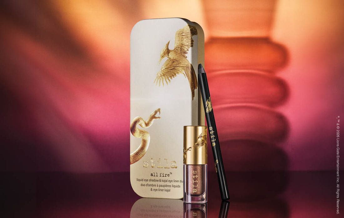 All Fire™ Liquid Eye Shadow / Kajal Eye Liner Duo. Inspired by the film’s iconic love story and created with Stila’s award-winning eye expertise, this love duo features a limited-edition travel-sized Liqua-Play™ Eye Shadow and NEW Stay All Day® Kajal Waterproof Eye Pencil for intense lining and defining. 